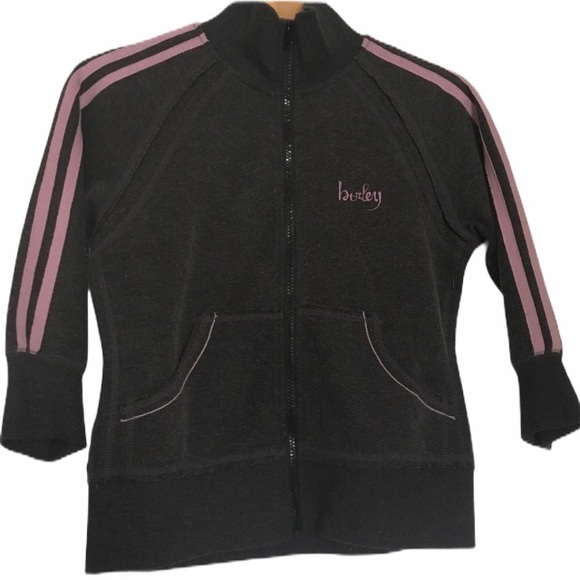 Hurley Grey 3/4 Sleeve Zip Up Jacket - Picture 1 of 2